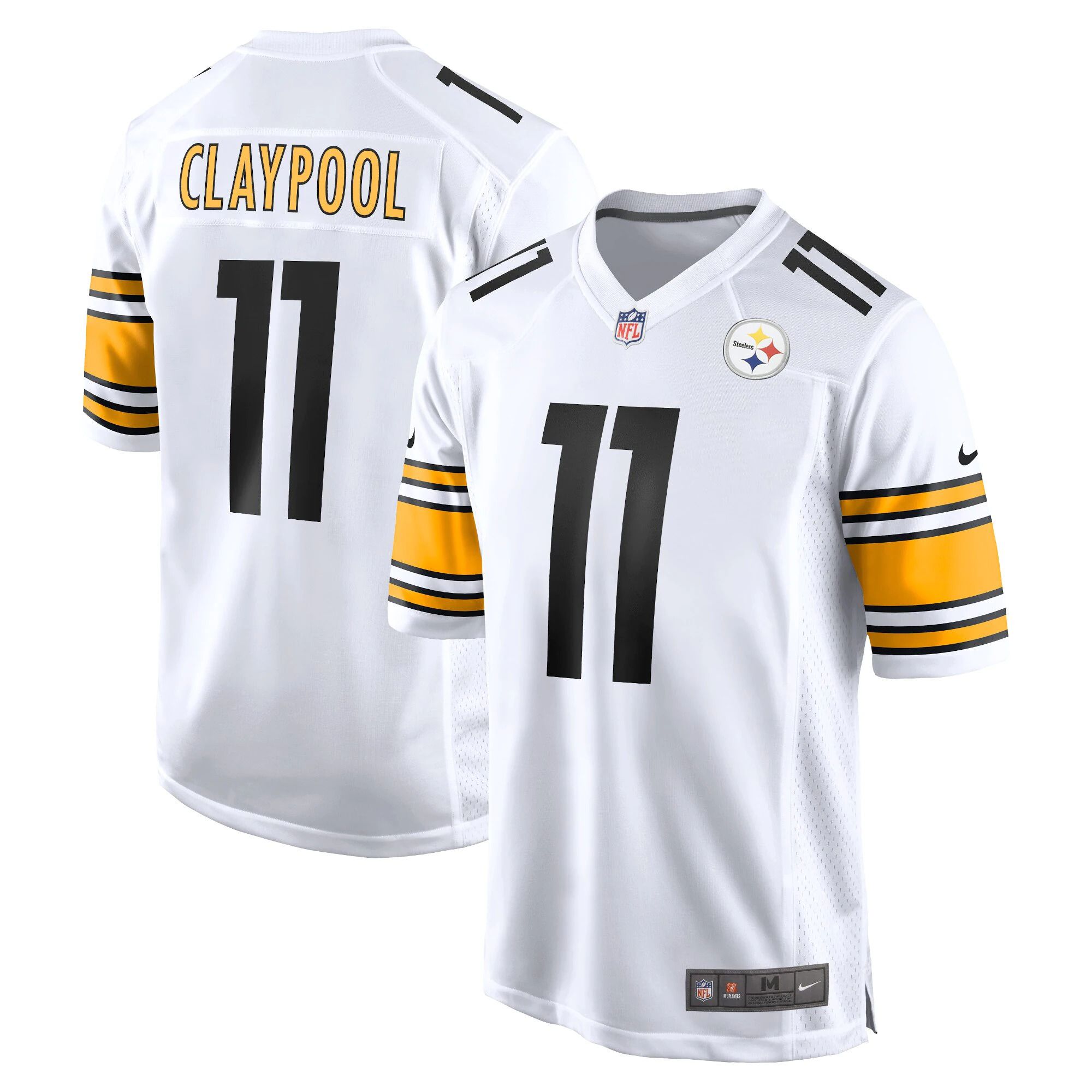Men Pittsburgh Steelers 11 Chase Claypool Nike White Game Team NFL Jersey
